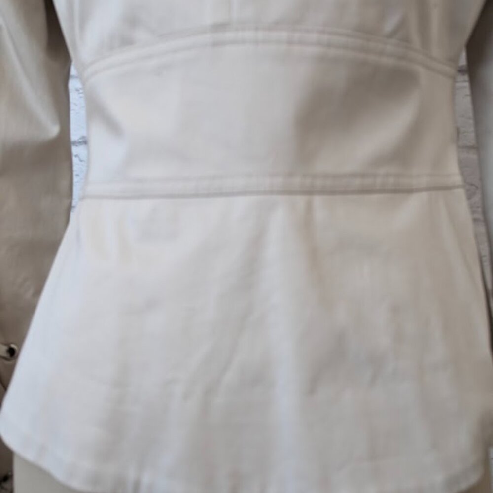 Classy Tan Spring Blazer Jacket By Cache - Size 2 - image 7